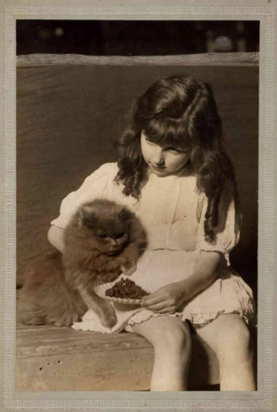 Margery Yeates with Cat