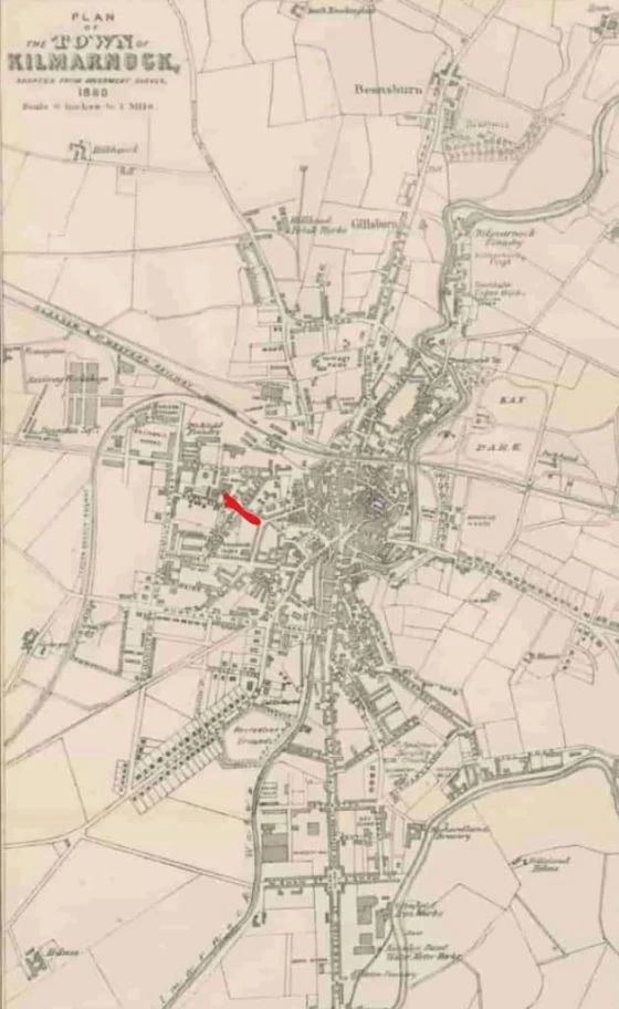 Kilmarnock 1880, Park Street marked in red