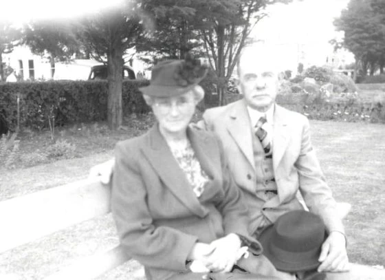 William & Agnes McCann on bench