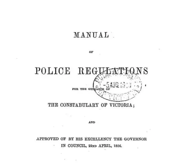 Manual of Police Regulations