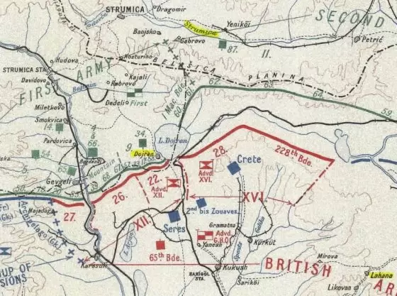 Map of Doiran Front