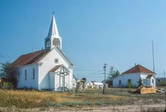 Fort Chipewyan Anglican Church 1980. Image courtesy of Brault Kelpin