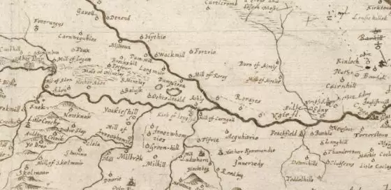 Map of The District of Buchan 1636. Image courtesy of National Library of Scotland. High resolution images of all maps are available for download at the foot of this page.