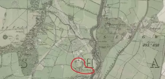 Map of Park Head, Levens