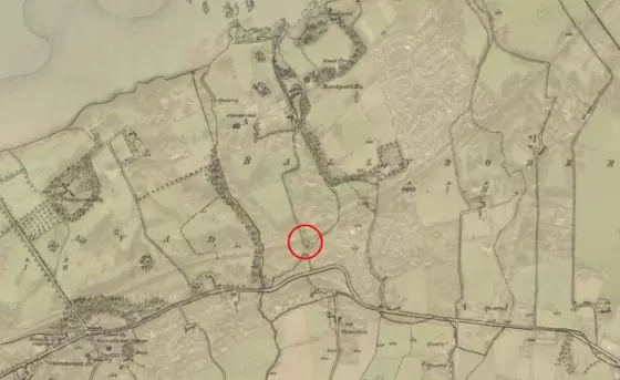 The location of William McConnel's Forge on the 1830 OS Map