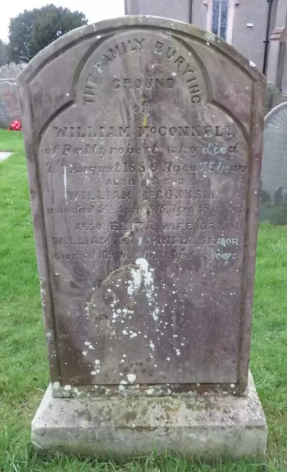 Grave of William McConnell, Bangor Abbey